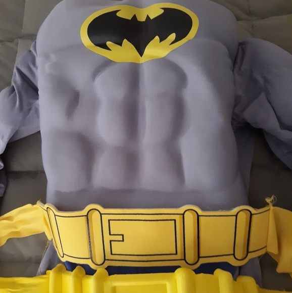 Boys Batman Halloween Costume Large Muscles Gray - Picture 2 of 3